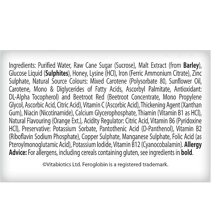 Vitabiotics Organic Feroglobin Liquid 500ml