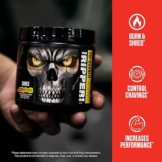 JNX SPORTS The Ripper! Shredding Thermogenic Fat Burner - Watermelon Candy 30 Servings | Advanced Fast Acting Thermogenic Pre-Workout, Appetite Suppressant for Men & Women