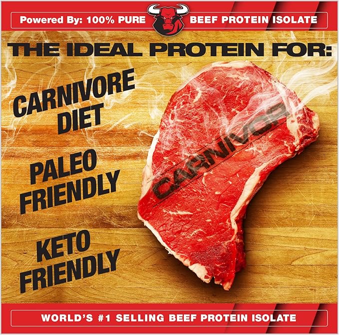 MuscleMeds Carnivor Beef Protein Isolate Powder, 23 Grams Protein, 0 Fat, 0 Sugar, 0 Cholesterol, Lactose Free, Chocolate Peanut Butter, 2.2 Pound, 28 Servings