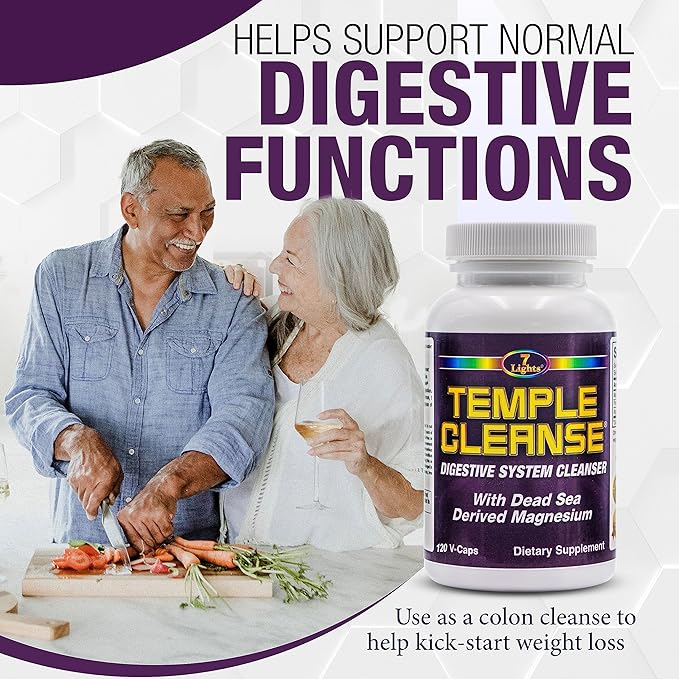 Temple Cleanse|3-Pack Special, Magnesium, Oxygen-Based Colon Cleanse Detox, Relieves Occasional Constipation with No Gas or Bloating, Body Detox and Cleanse for Women & Men