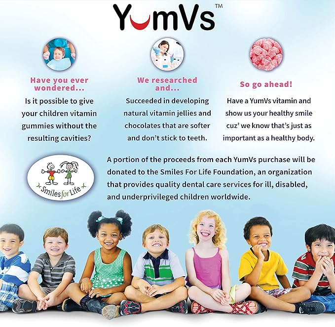 YUM-V'S YumVs Multivitamin Gummies | Sugar Free Supplement Vitamins for Women & Men | Chromium, Thiamine and Magnesium | Natural Raspberry Flavor Chewables - 60 Count
