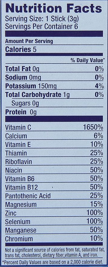 Super C Vitamin & Mineral Drink Mix, Orange, 6 CT Singles To Go, Pack Of 12 (72 Total Packets)