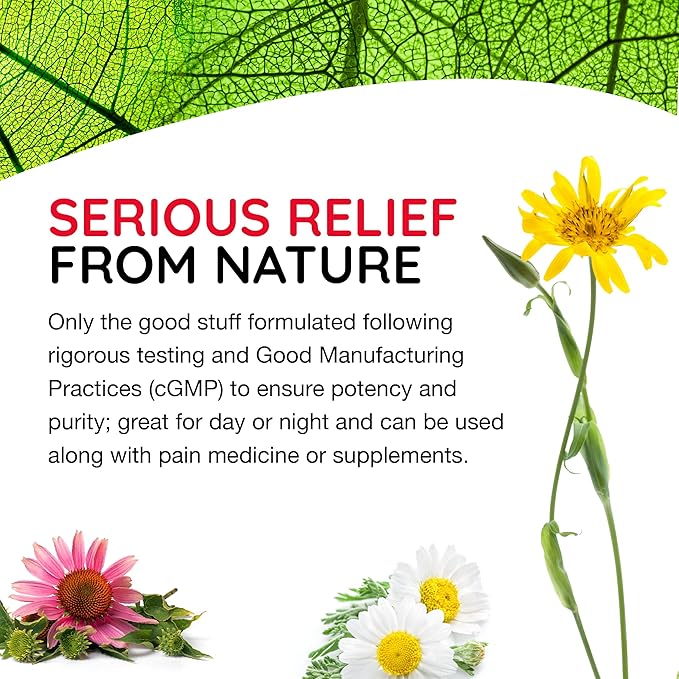 T-Relief Extra Strength Pain Relief Arnica +12 Natural Relieving Actives for Back Pain Joint Soreness Muscle Aches & Stiffness, Whole Body Fast-Acting Relief for Women & Men - 100 Tablets