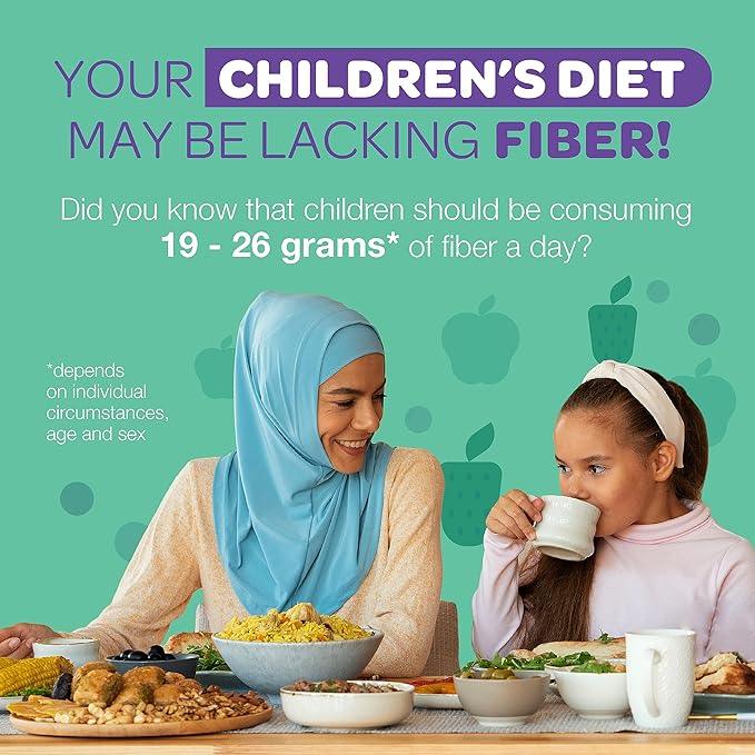 Noor Vitamins Halal Children Fiber Gummy with Prebiotic Plant Based Fiber; Sugar Free, Non-GMO, Gluten Free, Vegan Friendly Gelatin Free Halal Vitamins - 90 Count