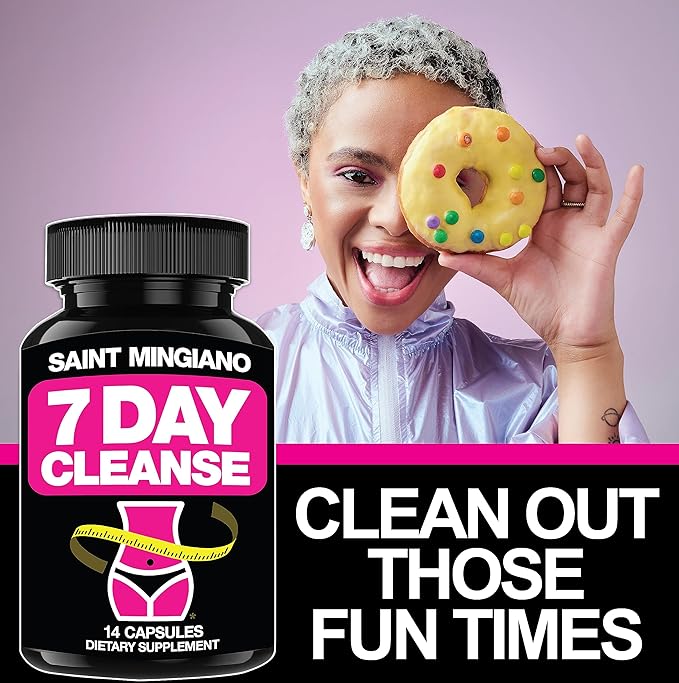 7 Day Cleanse Program | Colon Detox with Natural Laxative for Constipation & Bloating | Extra-Strength Senna Leaf Supplements | Strong for Some People.