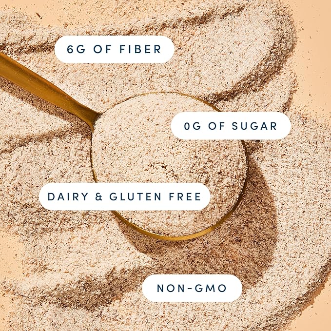 Fiber Rescue - Psyllium Husk Powder for Digestive Health & Bloating Relief, Sugar Free Lemonade Flavored Prebiotic Soluble Fiber Powder, Non-GMO Fiber Supplement Powder, Gluten Free - 30 Servings