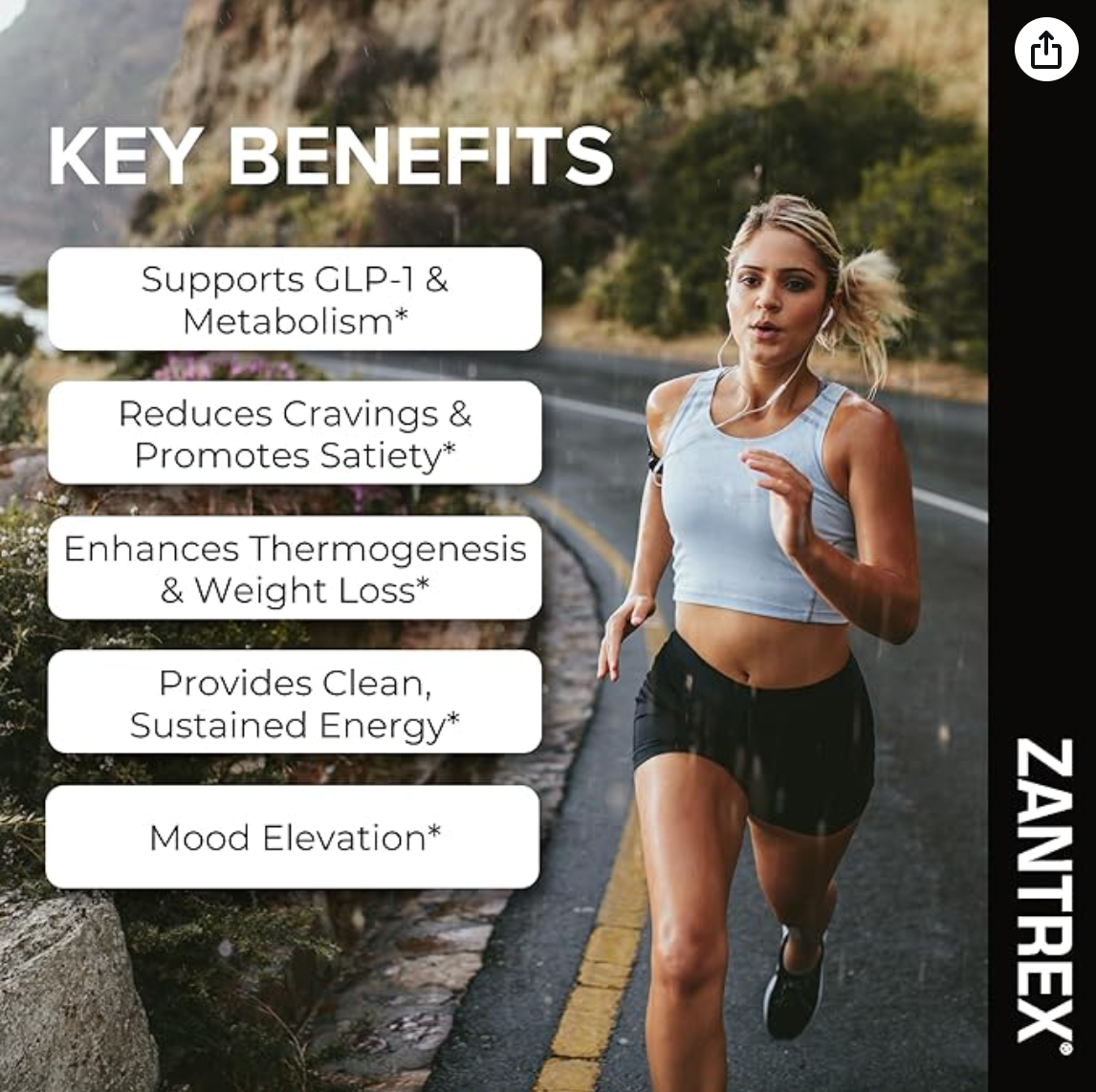 Zantrex Black – Naturally Boost GLP-1 & Metabolism Support | Thermogenic Energy, Weight Management Formula | 60 Pills