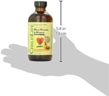 CHILDLIFE ESSENTIALS, Kids Liquid Multivitamin and Mineral Supplement - Liquid Vitamins for Kids, All-Natural, Gluten-Free, Non-GMO - Natural Orange & Mango Flavor, 8 Ounce Bottle (Pack of 2)