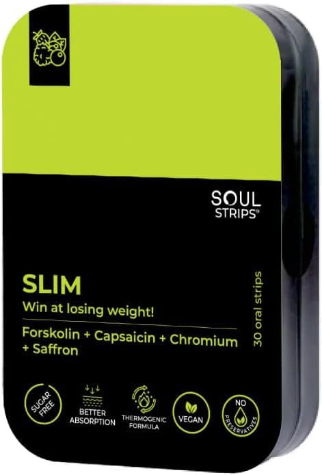 Soul Strips Slim – Quick Absorption Strips for Daily Use, Zero Sugar, Vegan-Friendly, Convenient 30-Strip Pack for Wellness and Lifestyle Support I Quick Absorb.