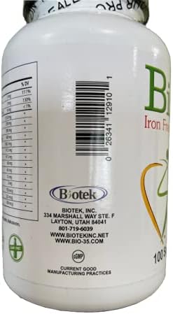 Bio-35 100ct Iron Gluten & Soy- Free