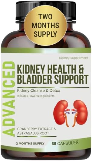 Kidney Cleanse Detox & Repair and Bladder Support- Kidney Support Supplement for Kidney Restore With Chanca Piedra,Cranberry, Juniper Berries for Kidney Detox and Bladder Health.60 Day Supply
