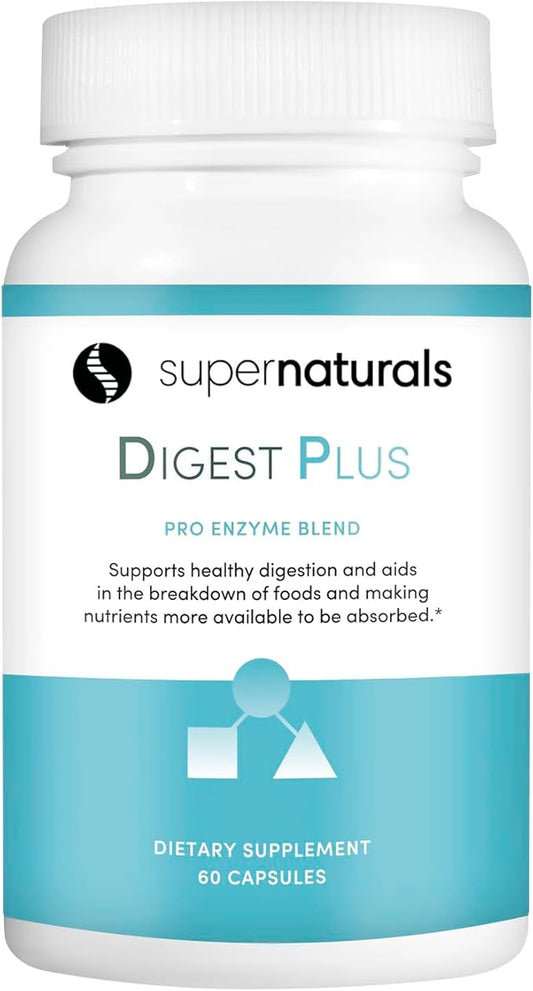 Digest Plus, Gut Health for Men, Digestion Supplement, Digestive Enzymes, Gut Health for Women, Gas & Bloating Relief, Premium Gut Health Supplement, 60 Caps