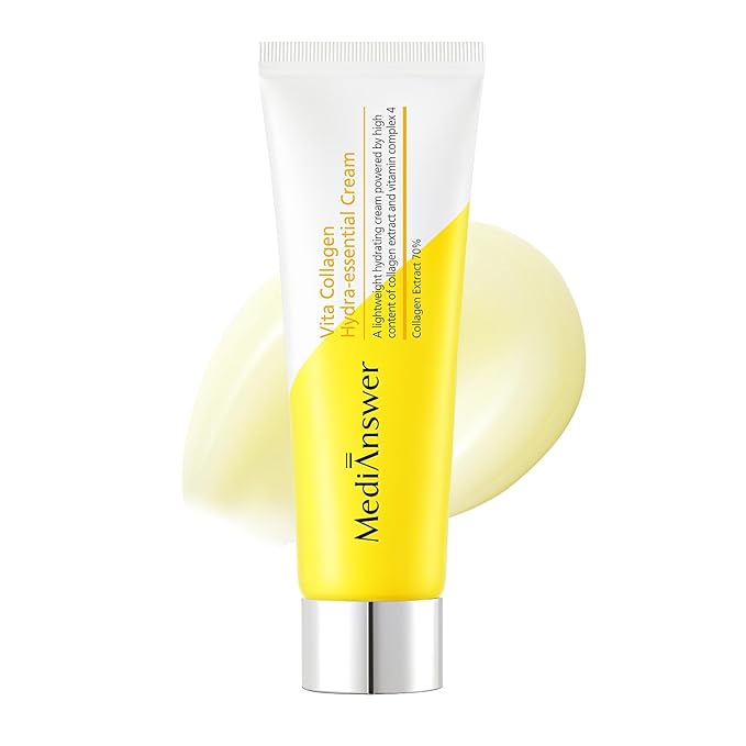 About Me [MediAnswer] Vita Collagen Hydra Essential Cream, K-Beauty Moisturizing Gel Cream with 70% French 500Da Collagen & 10,000ppm Multi-Vitamin Complex, Anti-Aging Treatment (50ml/1.69 fl oz)
