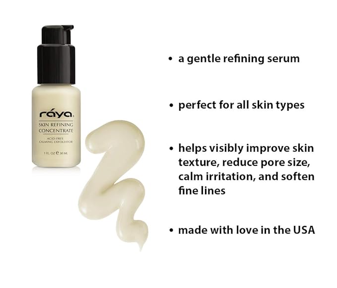 RAYA Skin Refining Concentrate (R-511) | Facial Serum for All Skin Types - Exfoliating, Pore-Minimizing & Complexion-Smoothing | Includes Vitamin C, Antioxidant, Anti Aging & Brightening Serum