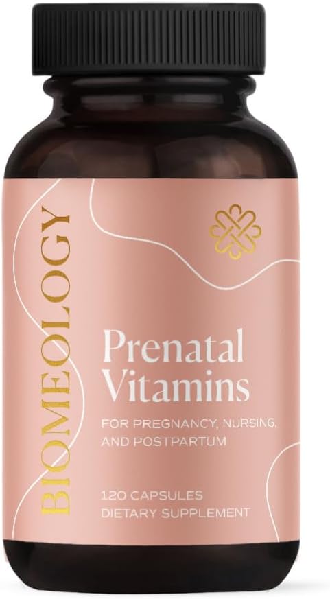 Prenatal Vitamins - Methylated Pregnancy Multivitamin with Bioavailable Nutrients – Mom & Baby Nutrition, Fetal Development w Methylfolate, Choline, Zinc, Vitamin D (120 Capsules)
