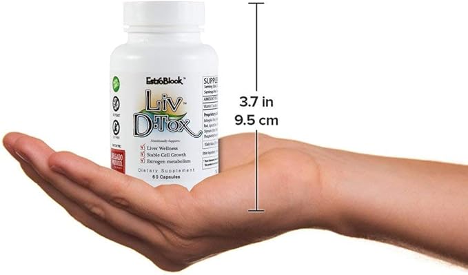 Liv D-Tox - 60 Capsules - Liver Detox and Cleanse Support Health Supplement, with Turmeric Root Extract, Milk Thristle, and Asparagus