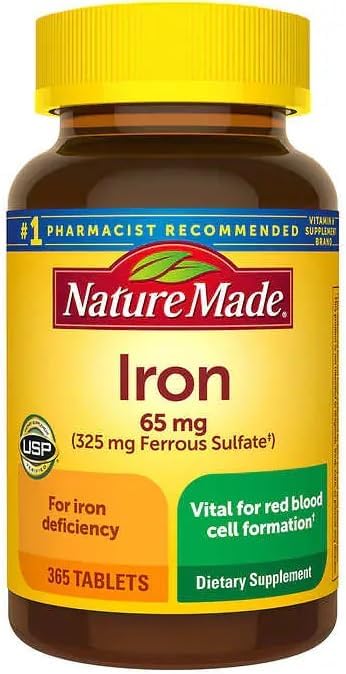 Na ture Made Iron 65 mg, 365 Tablets