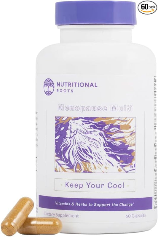 5-in-1 Menopause Support Vitamins for Women, Fermented Vitamins, Minerals, Probiotics and Organic Herbs, Third Party Tested, Doctor's Choice, 30 Servings
