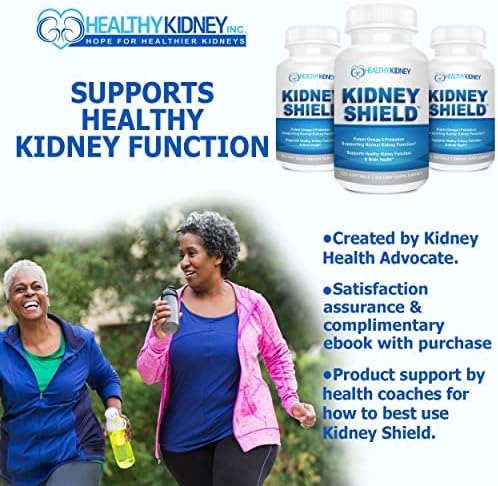 Kidney Shield 120 Caps Kidney Supplement to Support Normal Kidney Function and Support Kidney Health for Kidney Cleanse Omega 3 - (3 Pack)
