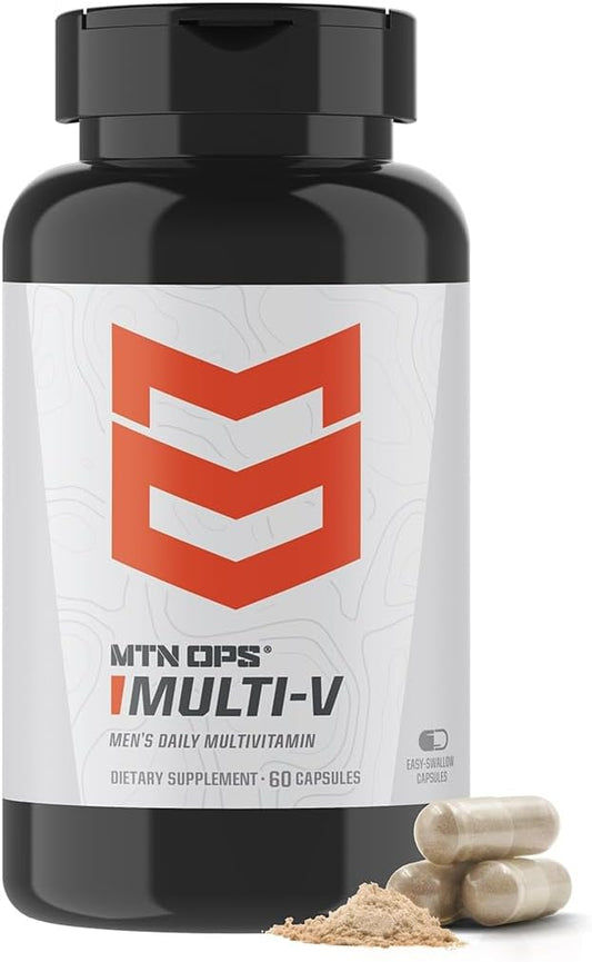 MTN OPS Multi-V Mens Multivitamin Vegetarian Capsules, Essential Daily Vitamin Complex, 60 Capsules, 30 Day Supply