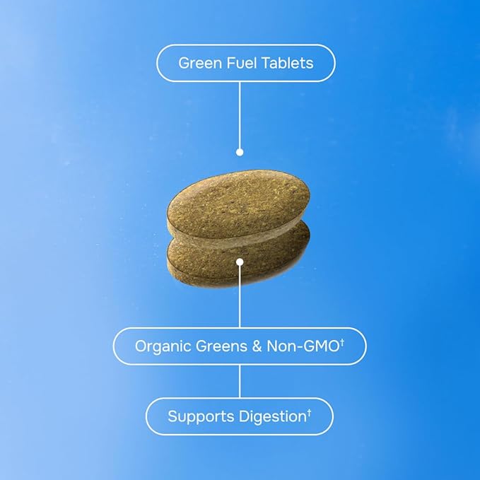 Green Fuel Organic Greens Tablets - Organic Greens, Fruit and Vegetable Blend