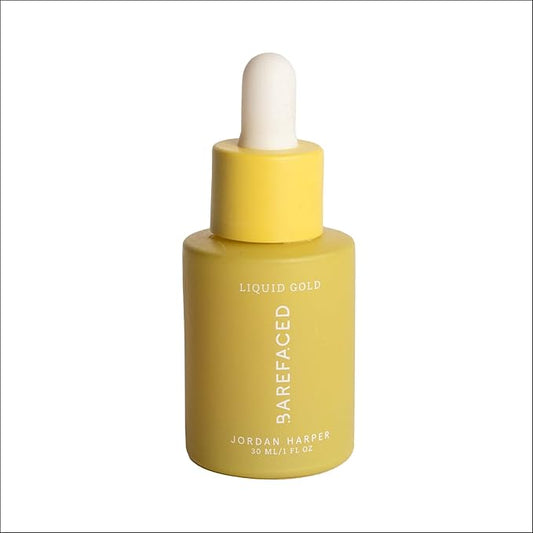Barefaced Liquid Gold 30ml - 15% Vitamin C Serum with Hyaluronic Acid & Vitamin E for Brightening, Anti-Aging, and Hydration, Antioxidant Formula, Reduce Dark Spots, Acne & Wrinkles