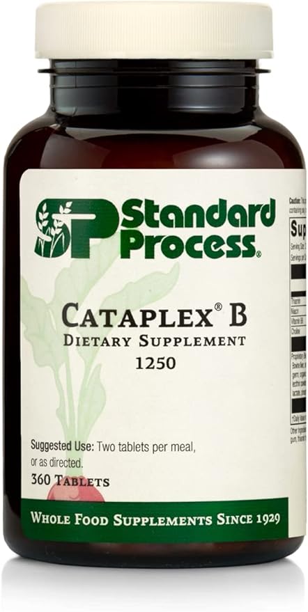 Standard Process Cataplex B - Whole Food Formula with Niacin, Vitamin B6, Thiamine, and Inositol for Heart Health, Metabolism, and Cholesterol Maintenance - 360 Tablets