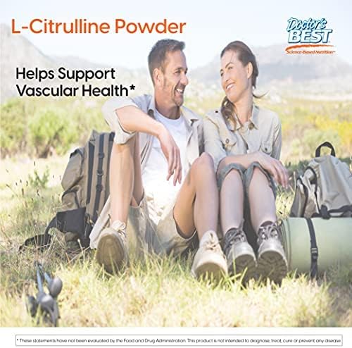 Doctor's Best L-Citrulline Powder, Helps Improve Circulation & Muscle Maintenance, Non-GMO, Vegan, Gluten Free, Soy Free, 200g