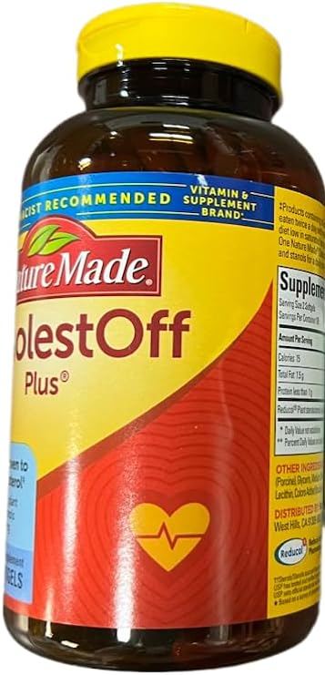 Cholest-Off Plus 450mg Plant Sterols Natures Mades 210 Softgels | Gluten Free | Take 2 Softgels Twice Daily