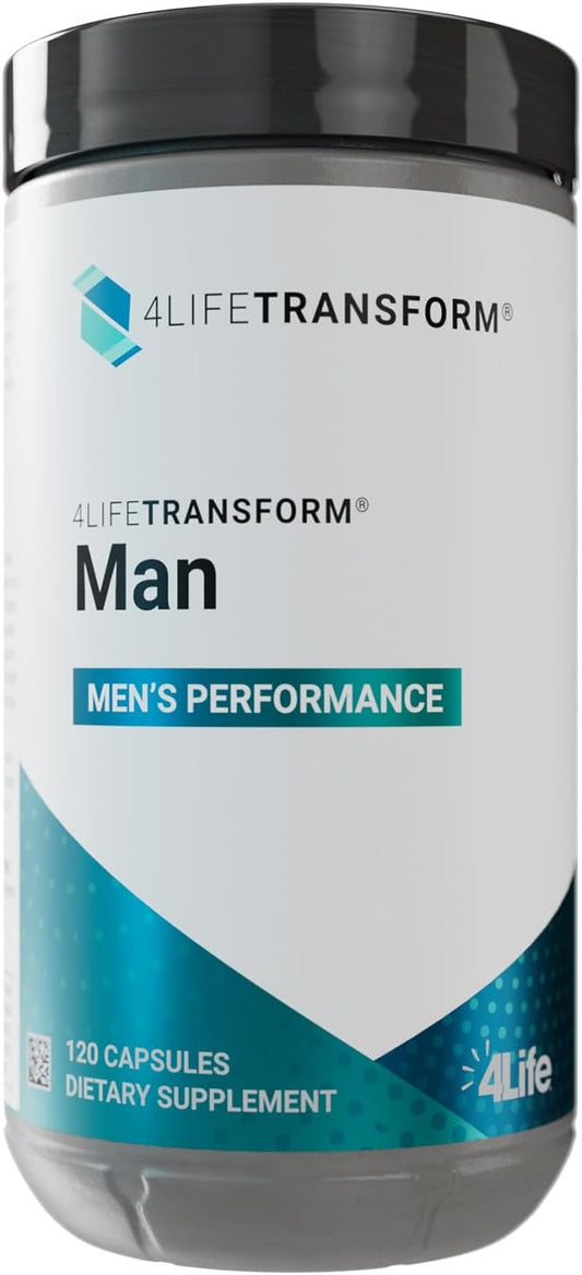 4Life Transform Man – Sexual Performance & Vitality Supplement for Men - Supports Nitric Oxide Production, Energy, & Overall Well-Being with L-Citrulline, Vitamin D3, & Korean Ginseng – 120 Caps