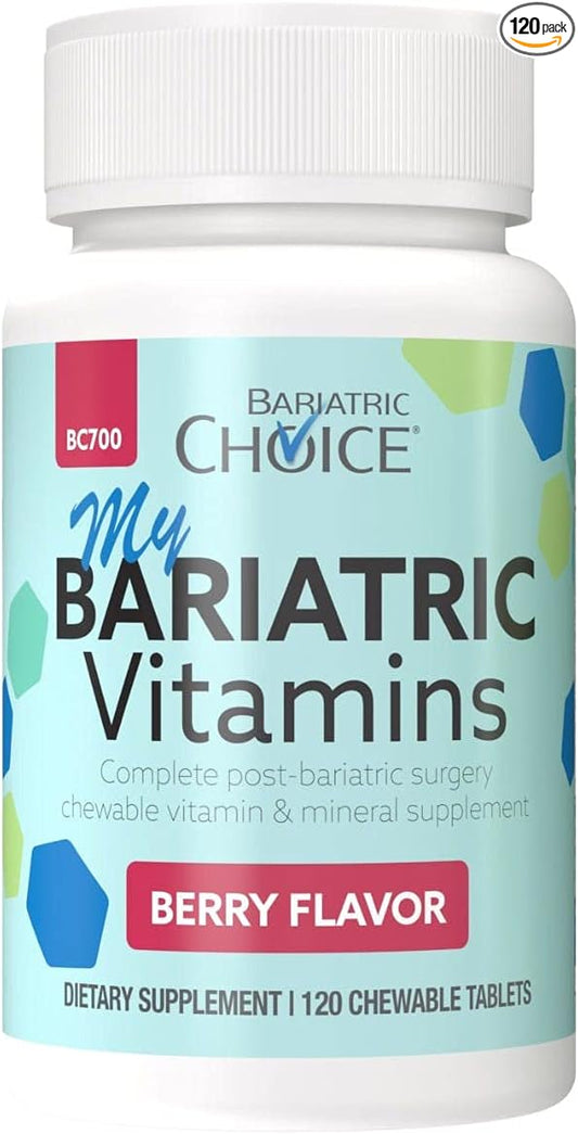 Bariatric Choice My Bariatric All-in-One Multivitamin Chewable with 300 mg of Calcium, Berry (120ct)