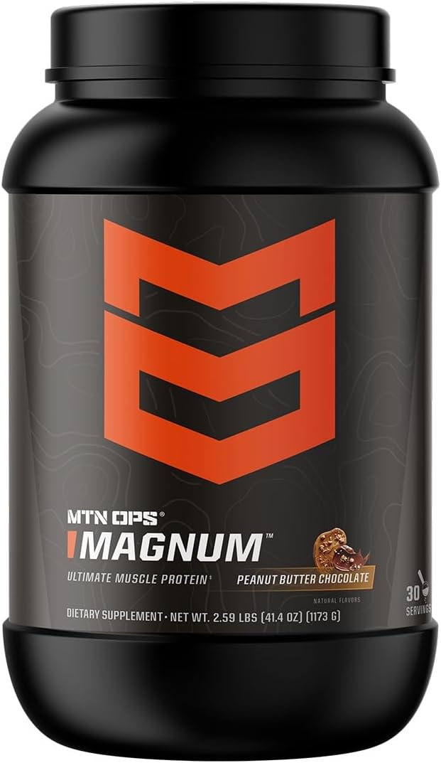 MTN OPS Magnum 100% Whey Isolate Protein Powder - 32 Servings, Peanut Butter Chocolate