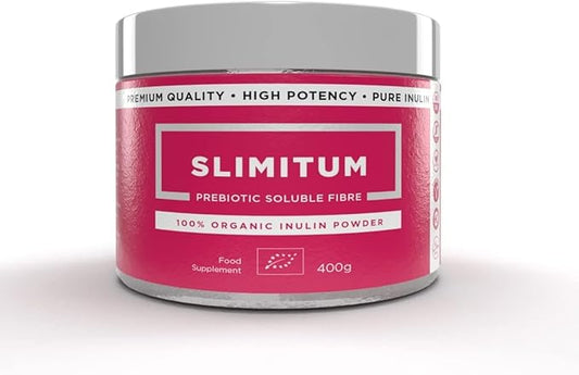 SLIMITUM Organic Inulin Powder (Agave) - 01 Pack Inulin Prebiotic Fiber for Colon and Gut Health, Premium Quality, Intestinal Support - 400g