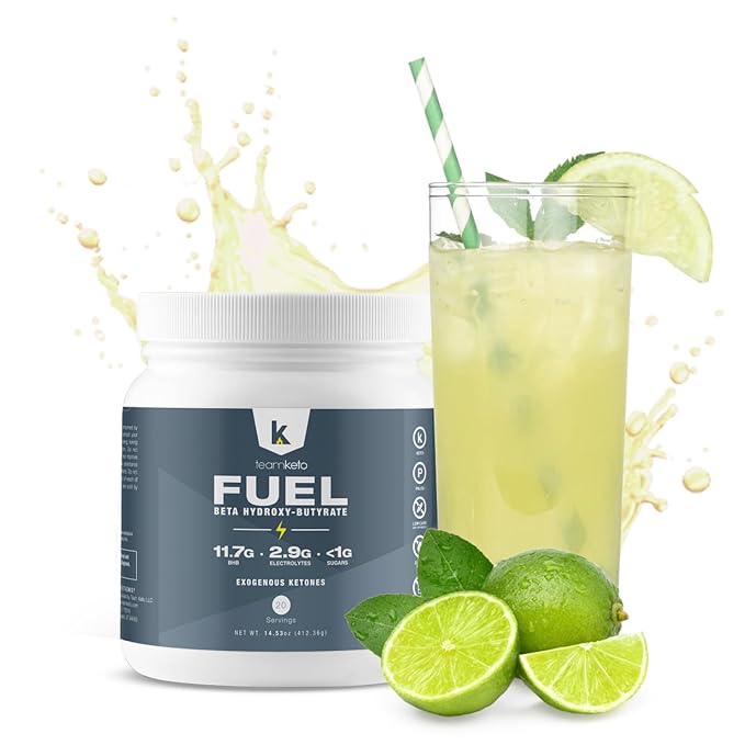 exogenous Ketones Powder, Pure Keto BHB Salts | Dairy & Gluten Free-Best Keto Supplements Fuel for Energy Boost, Mental Performance- Pre-Workout Naturally Flavored 436g - Lemon Lime