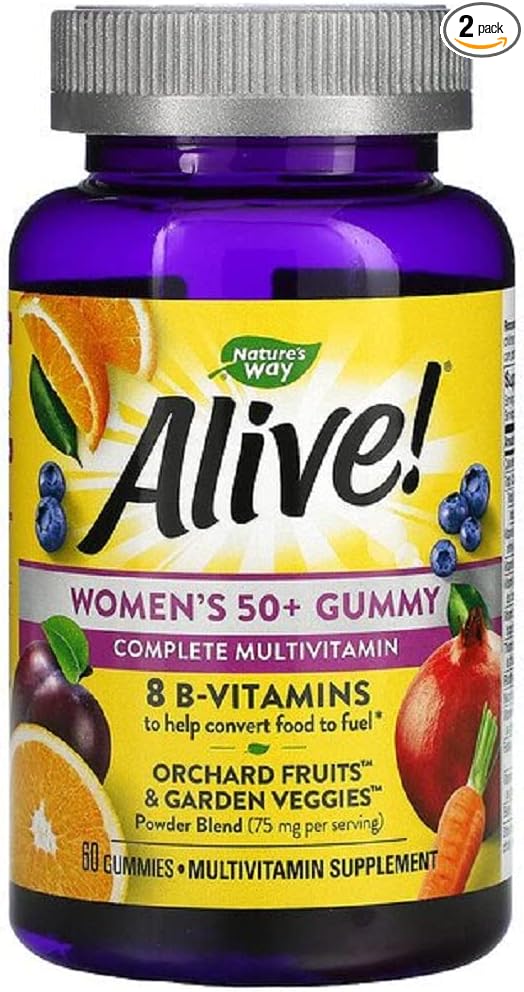 Womens 50+ Gummy Vitamins 60 Gummies (2 Pack).