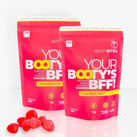 Creatine Gummies for Women, 5g - Creatine Monohydrate for Women - Workout Recovery, Muscle Toner, Boost Energy - Booty Gummies - Gluten Free, Vegan Creatine Chews Gummy, Cranberry Flavor (300)