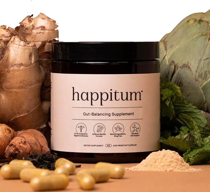 Happitum™: GI-Formulated & GI-Recommended Gut Calming Supplement for Bloating & Digestion Support, Natural Ingredients