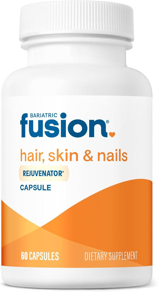 Bariatric Fusion ONE Per Day Bariatric Hair Skin and Nails Vitamins REJUVENATOR for Women | Bariatric Vitamin Vegan Supplement Includes Biotin, Vitamin B12, and B1 | Easy to Swallow | 60 Capsules