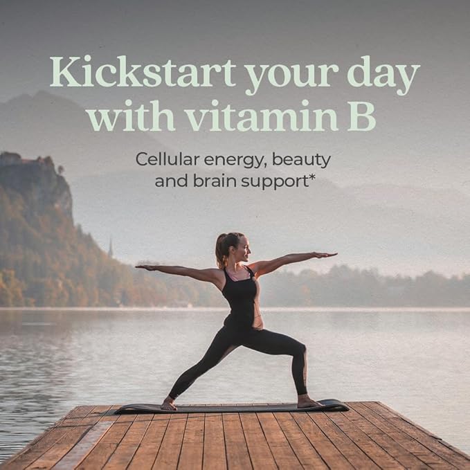 New Chapter Vitamin B Complex, Fermented Vitamin B Complex, USDA Organic, ONE Daily for Cellular Energy + Brain + Beauty, 100% Vegan, Gluten-Free - 90 Count