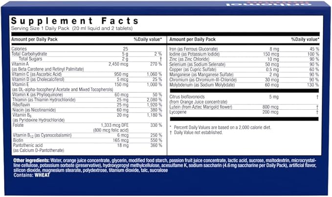 Orthomol Immun Vial, Daily Liquid Immune Support Supplement, 7-Day Supply, Includes Vitamins A, B, C, D, E, Zinc & Iodine, Premium Formula for Enhanced Immune Defense & Overall Vitality