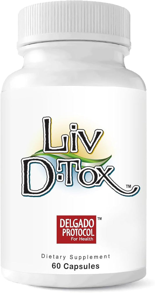 Liv D-Tox - 60 Capsules - Liver Detox and Cleanse Support Health Supplement, with Turmeric Root Extract, Milk Thristle, and Asparagus