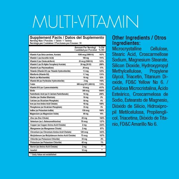Yes You Can! Daily Multivitamins for Men and Women - Helps Assist Overall Health & Well-Being, Contains Antioxidants, Rich in Vitamin A, B, C & E - Daily Vitamins - 30 Tablets - 4 Pack