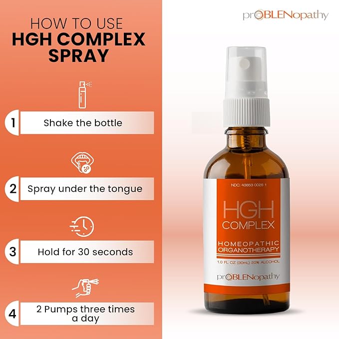 HGH Supplement for Men & Women Liquid Oral Spray 1 fl oz (30 ml) – Rapid Absorption & Easy to Use - Muscles Growth & Recovery - Natural Human Growth Hormone Supplement - 30 Day Supply