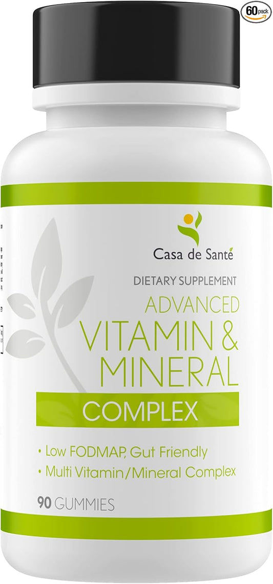 Advanced Vitamin & Mineral Gummies, Low FODMAP Certified| Crohn's Supplement| Crohn's & Colitis Supplements| IBD, IBS, SIBO or Malabsorption Nutritional Support| Gut Friendly, No Bloating