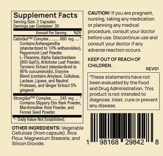 Happitum™: GI-Formulated & GI-Recommended Gut Calming Supplement for Bloating & Digestion Support, Natural Ingredients