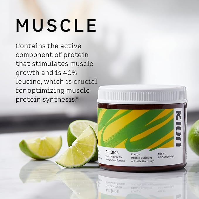 Kion Aminos - Essential Amino Acids Supplement, Essential Amino Acids Powder for Muscle Recovery, BCAA EAA No Caffeine, Amino Acid Powder, Essential Amino Energy - 30 Servings, Mixed Berry