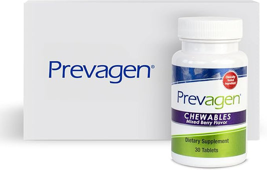Prevagen Regular Strength 10mg, 30 Chewables|Mixed Berry-1 Pack|with Apoaequorin & Vitamin D with Attractive and Stackable Prevagen Storage Box