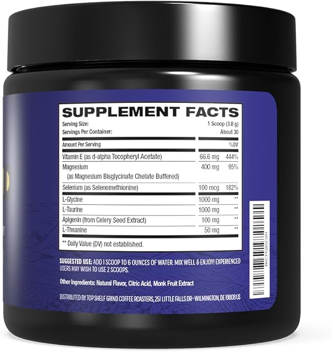 Advanced Sleep Supplement for Men, Nootropic Night Time Burner & Anabolic Recovery, Natural Sleep Aid with Magnesium Glycinate, Apigenin, Selenium - Vanilla Flavor | Alpha Grind PM