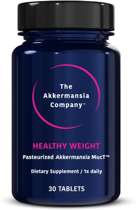 Akkermansia Company Healthy Weight - Akkermansia Probiotic, Akkermansia Muciniphila, GLP-1, Metabolic Vitamins, GLP-1 Supplement for Gut Health, Chromium, Green Tea Leaf - 30 Tablets (Pack of 1)