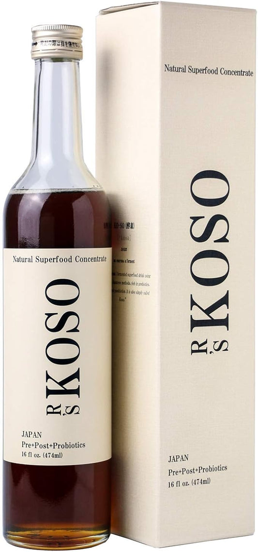 3-Day Cleanse by R's KOSO - Japanese Enzyme Drink Rich in Probiotics and Prebiotic, Made from 100+ Vegetables ＆ Fruits - Natural Support for Better Digestion & Gut Health + Detox + Cleanse - 16oz
